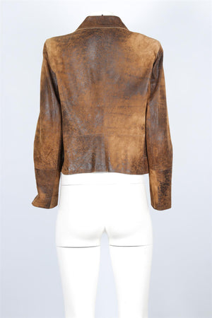 Sylvie Schimmel Brown Suede Jacket FR 46 UK 18