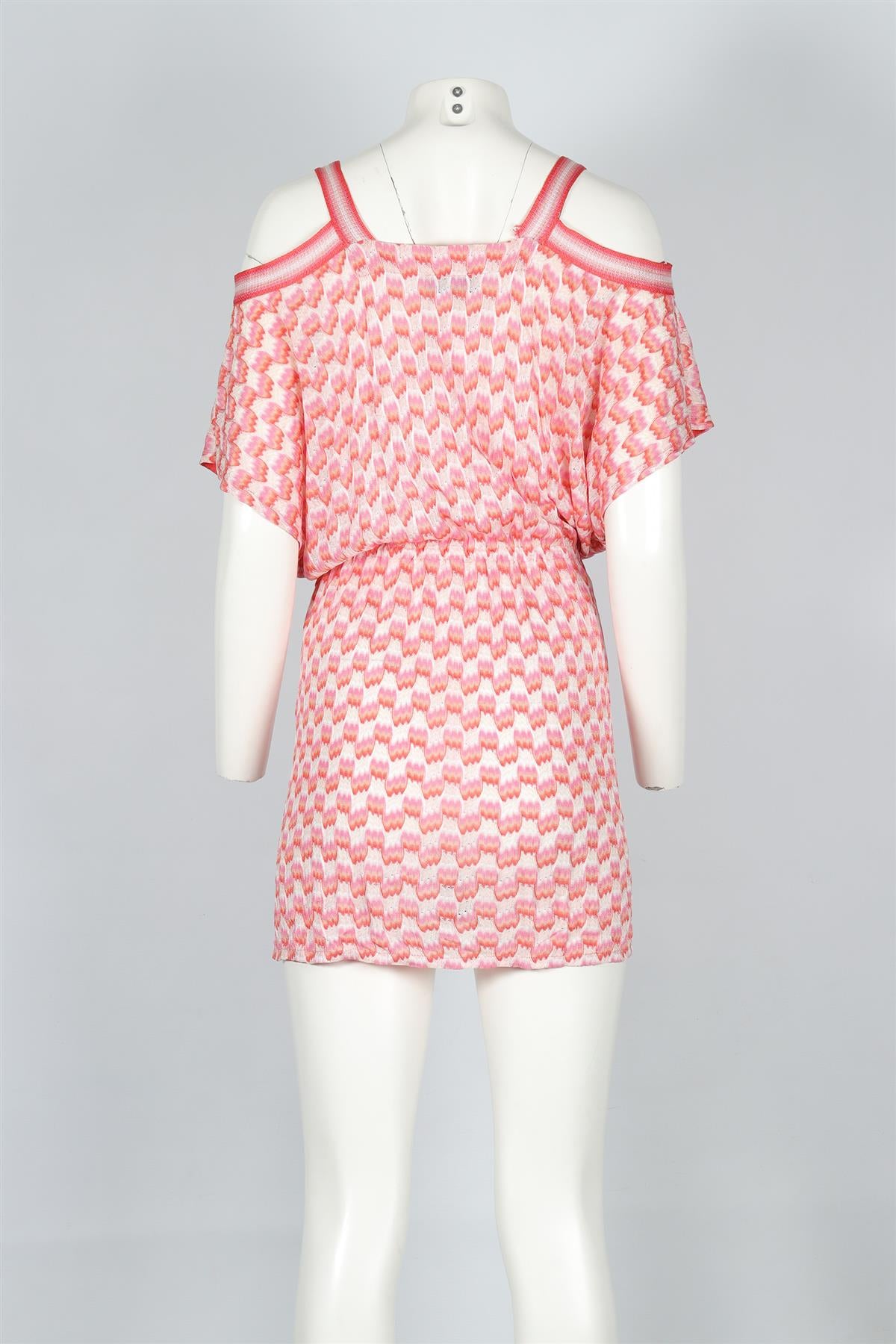 MISONI MARE PINK CROCHET MINI DRESS IT 40 UK 8