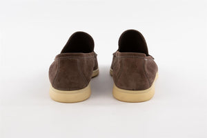 LORO PIANA BROWN MEN'S SUMMER WALK SUEDE LOAFERS EU 41.5 UK 7.5 US 8.5