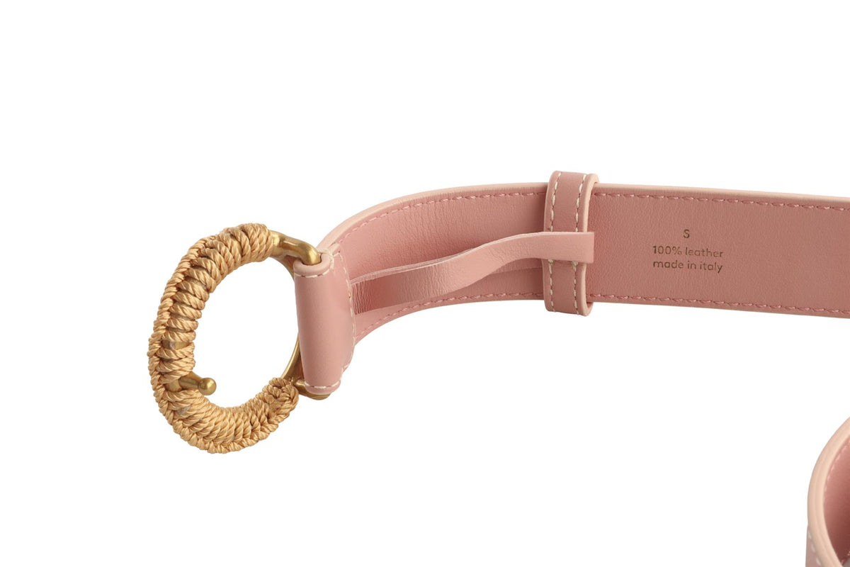 ROKSANDA PINK LEATHER WAIST BELT SMALL