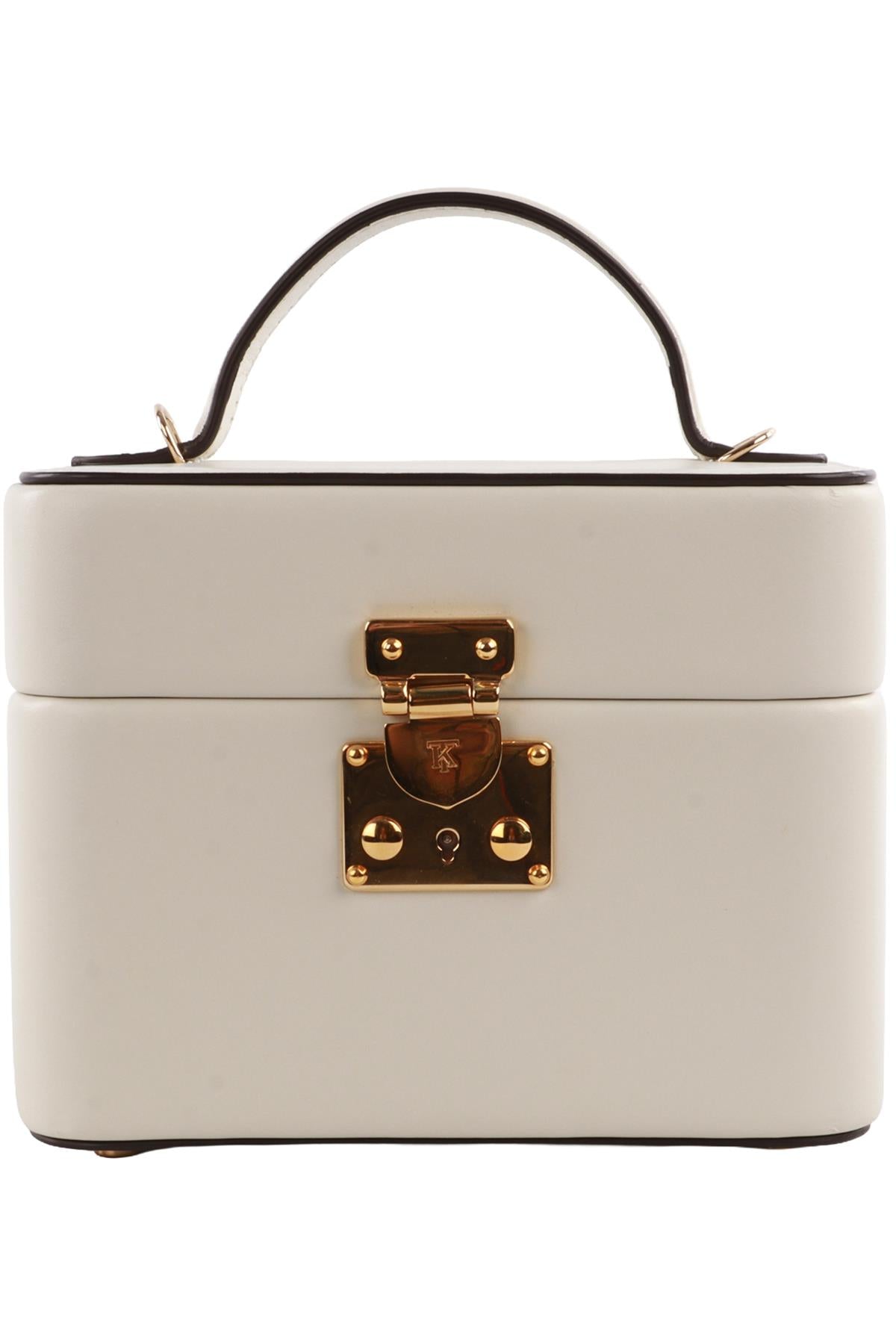 TANNER KROLLE ECRU ANNABEL LEATHER TOTE BAG
