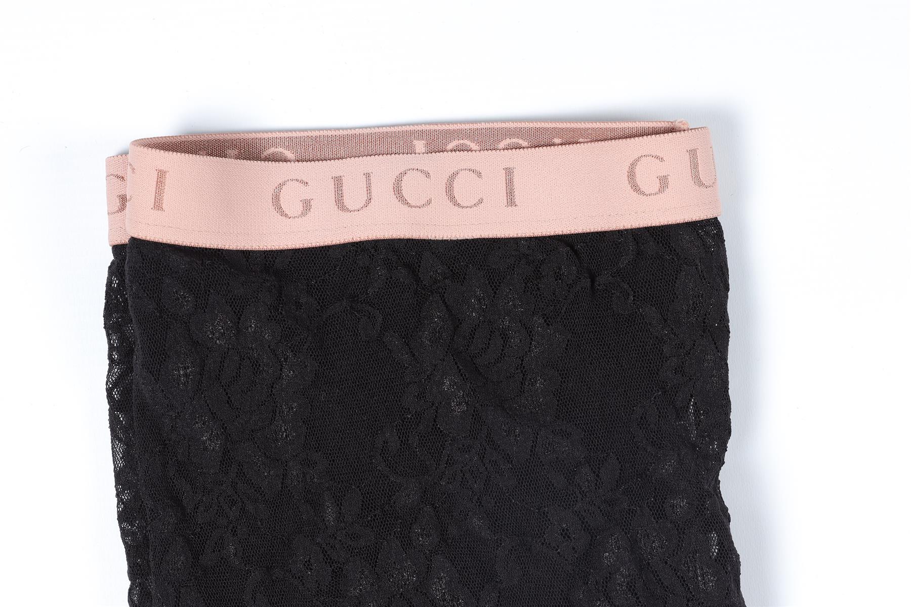 GUCCI BLACK LACE TIGHTS LARGE