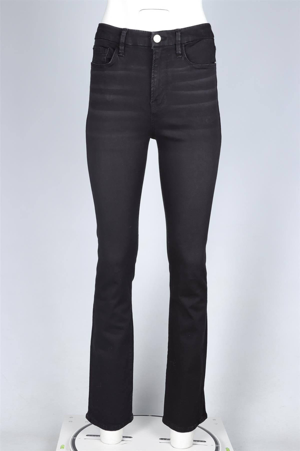 FRAME BLACK HIGH RISE STRAIGHT LEG JEANS W28 UK 10