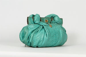 ZAGLIANI PYTHON AND LEATHER SHOULDER BAG