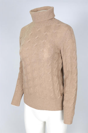 LORO PIANA BROWN CASHMERE SWEATER IT 40 UK 8