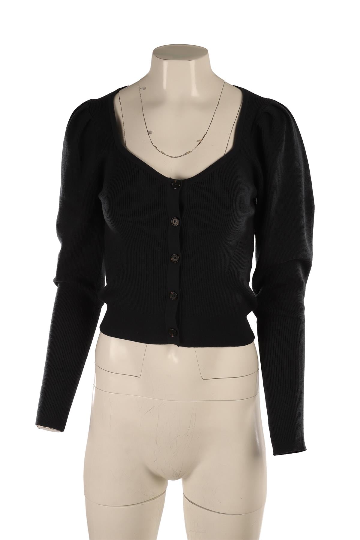 ULLA JOHNSON NAVY WOOL CARDIGAN MEDIUM