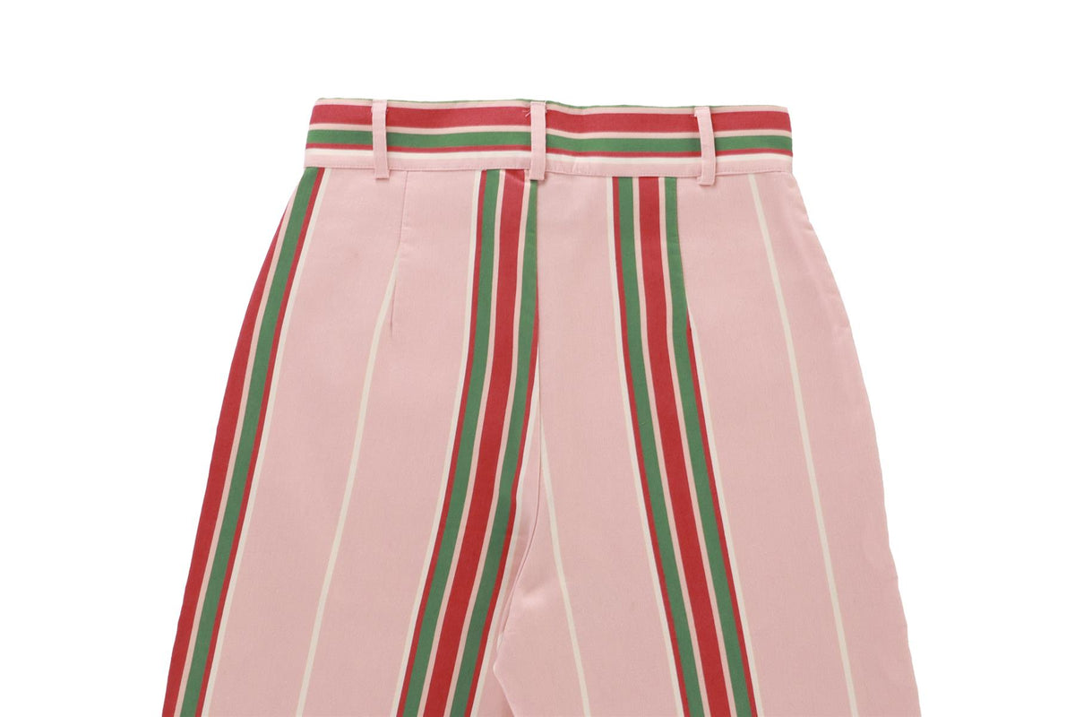 LA VESTE PINK COTTON STRAIGHT LEG PANTS SMALL