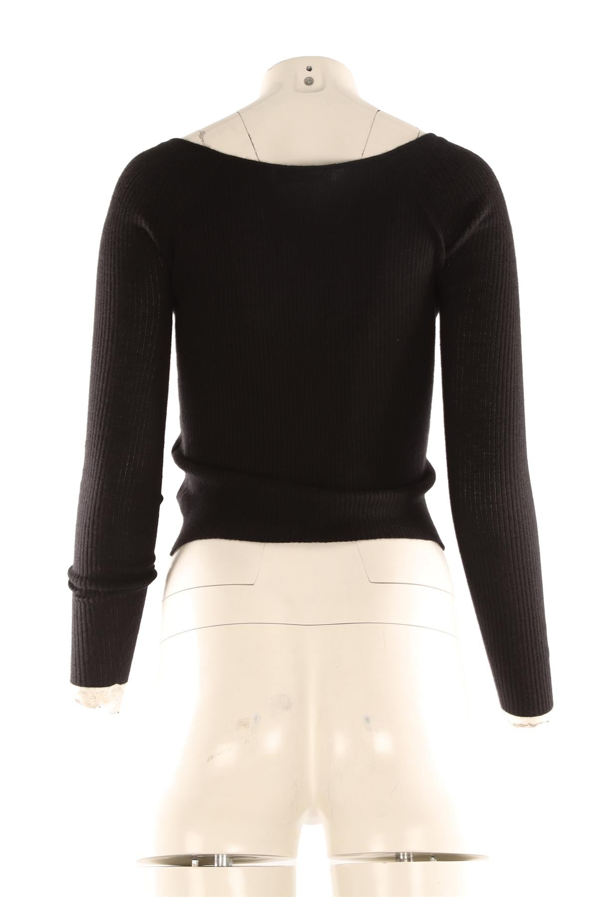 LE KASHA BLACK CASHMERE TOP XSMALL
