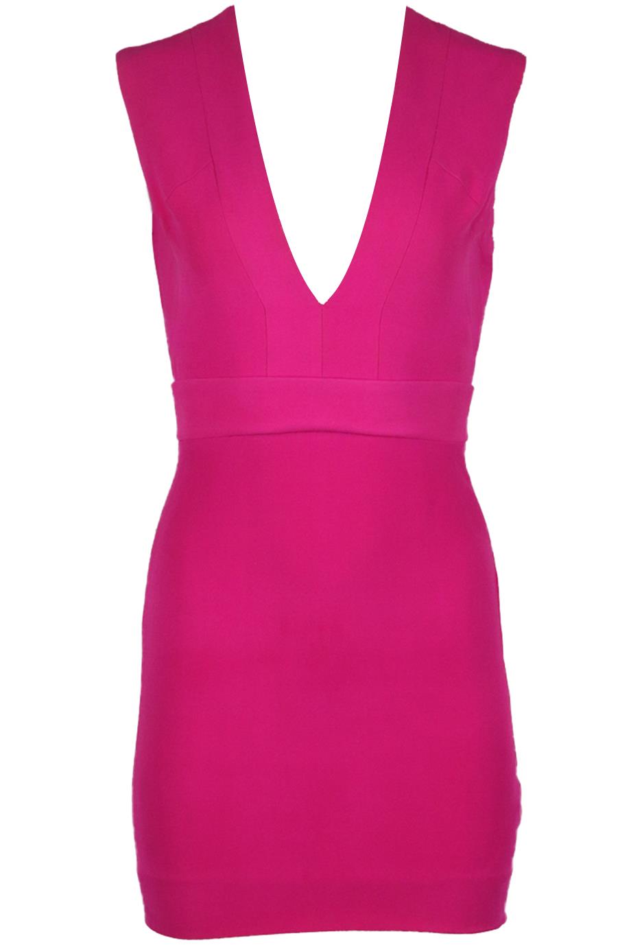 VICTORIA BECKHAM SILK AND WOOL BLEND CREPE MINI DRESS UK 6