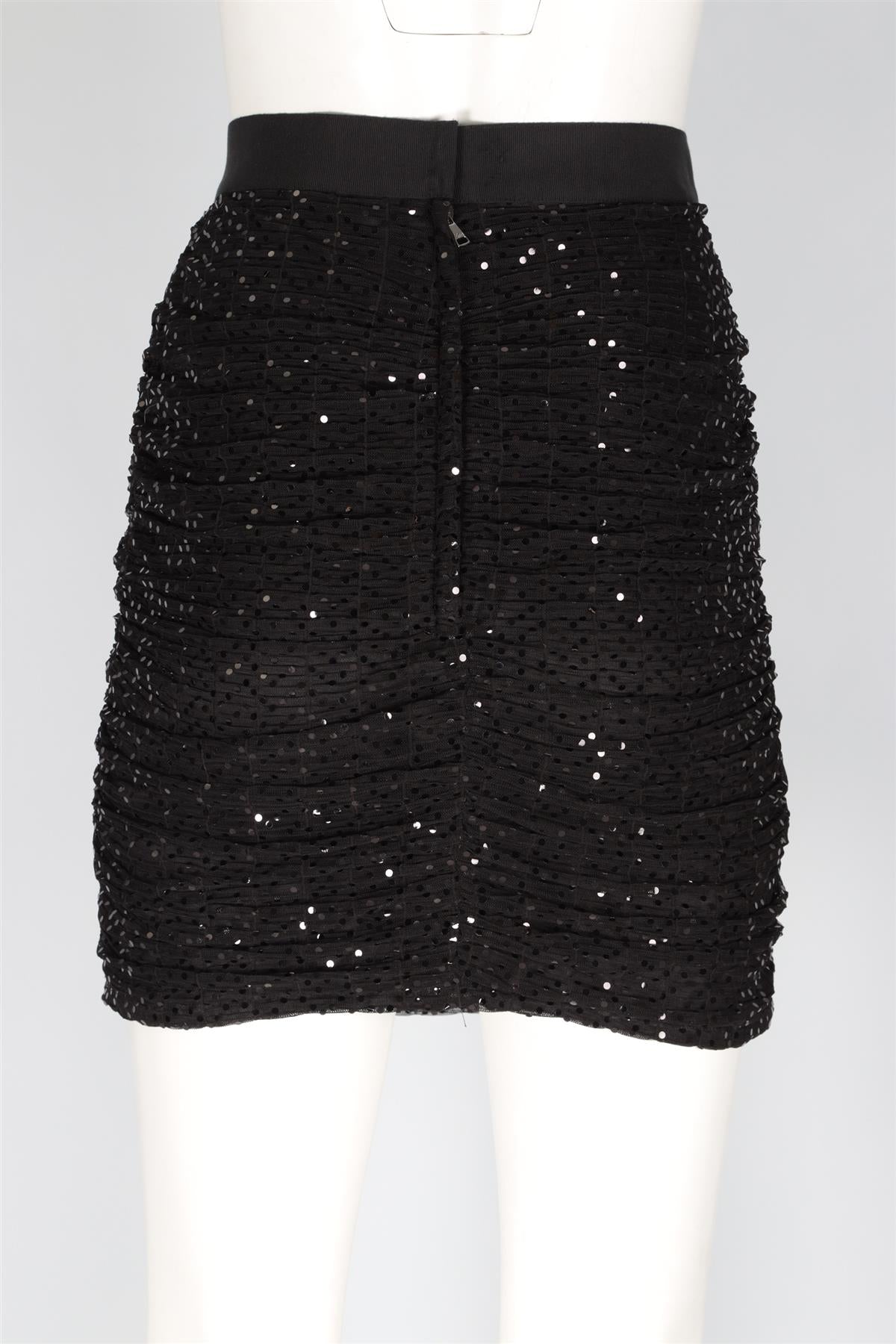 DOLCE & GABANNA BLACK TULLE MINI SKIRT IT 42 UK 10