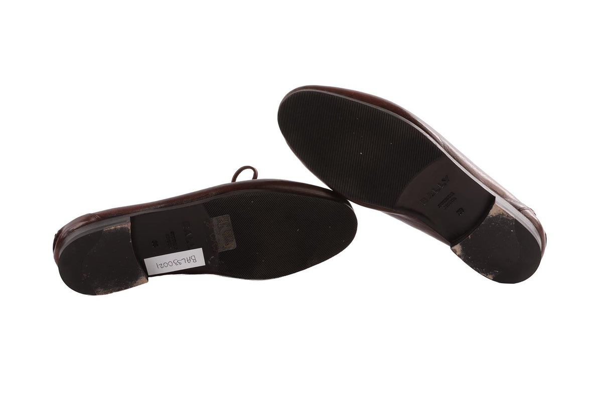BROWN PATHY LEATHER BOAT SHOES