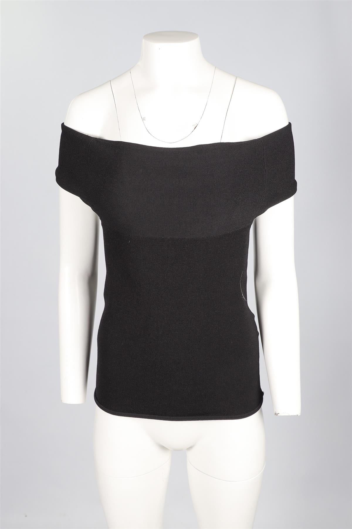 TOTEME BLACK KNIT TOP MEDIUM