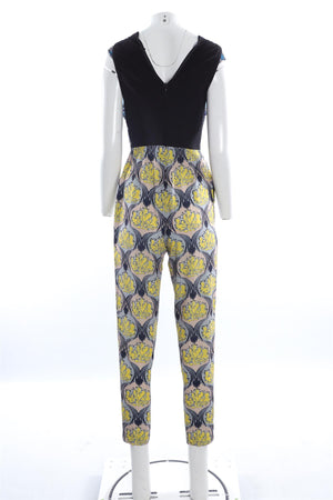 YIGAL AZROUEL MULTI CREPE JUMPSUIT UK 6