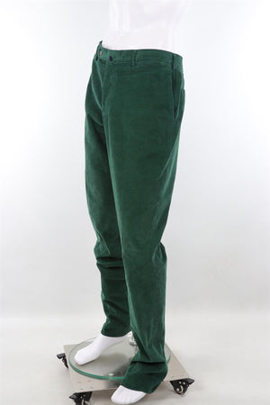 INCOTEX GREEN MEN'S CORDUROY STRAIGHT LEG PANTS IT 52 UK/US 36