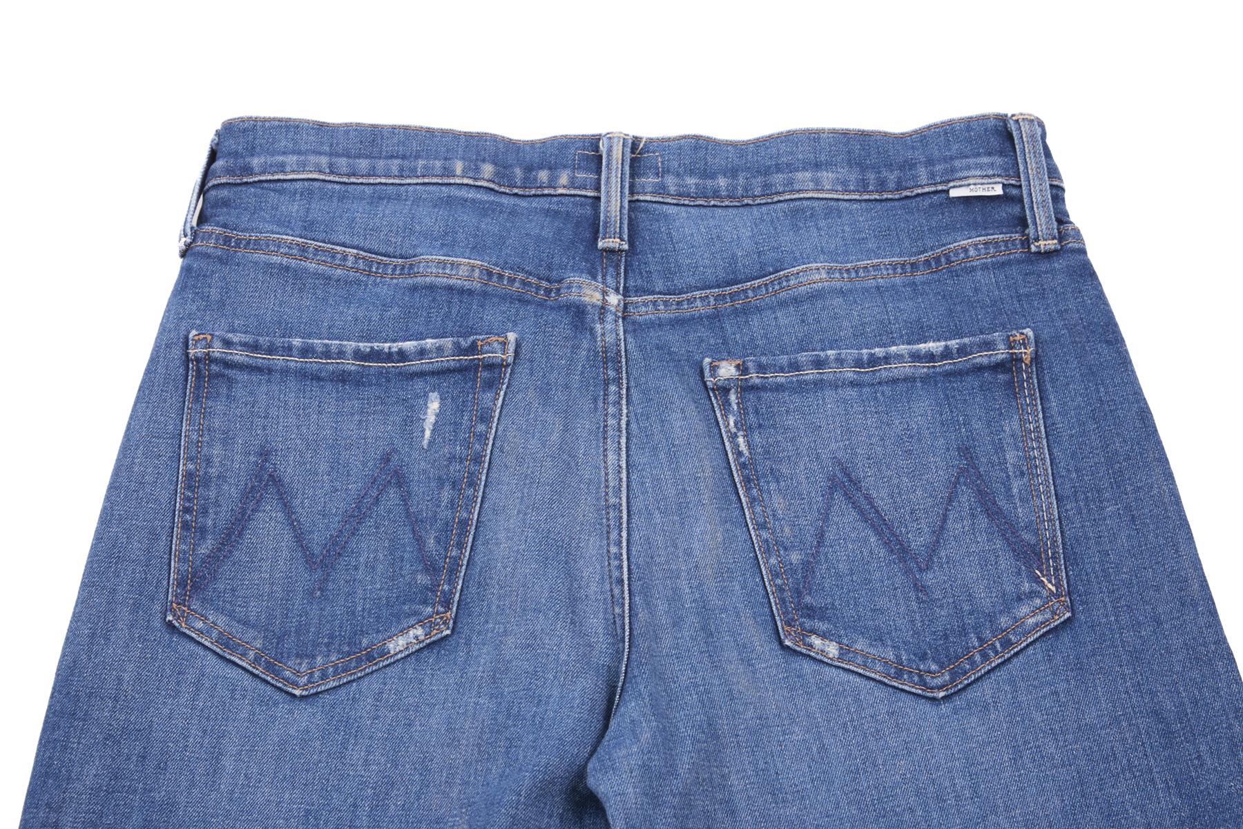 MOTHER BLUE HIGH RISE WIDE LEG JEANS W29