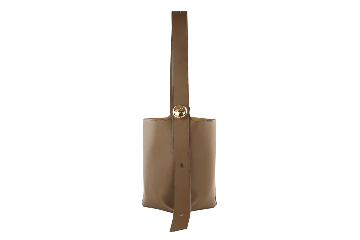 LOEWE BROWN PEBBLE MEDIUM LEATHER SHOULDER BAG