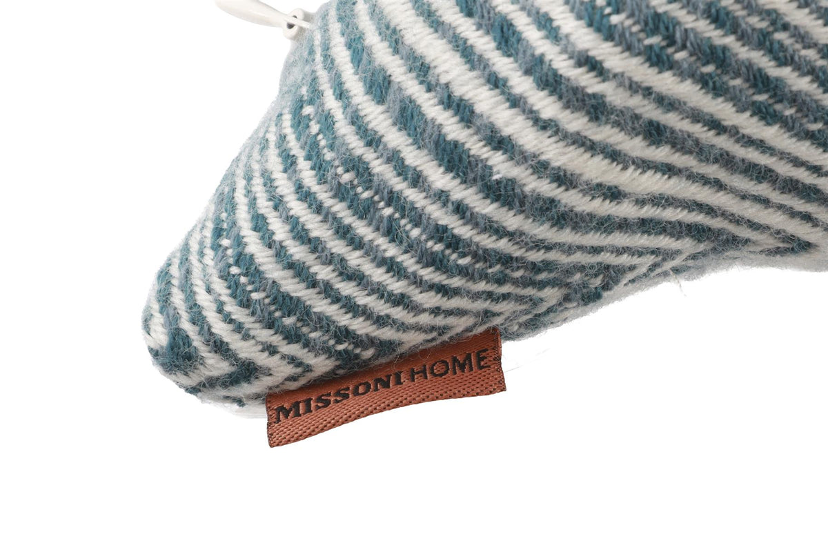 MISSONI HOME BLUE WOOL SET OF 2 CUSHIONS
