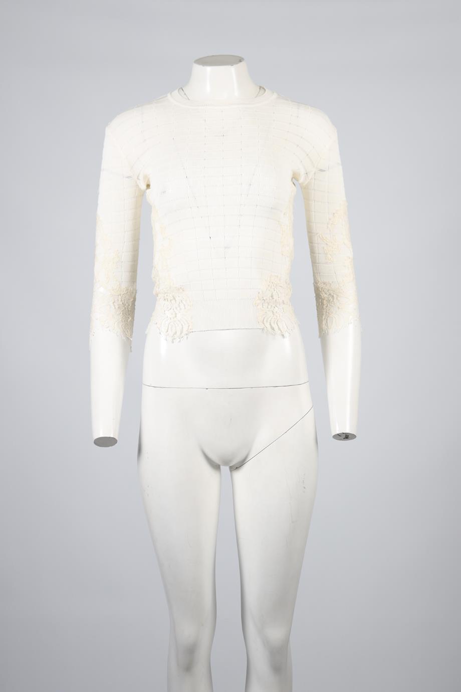 ERMANNO SCERVINO LACE AND KNIT TOP IT 38 UK 6
