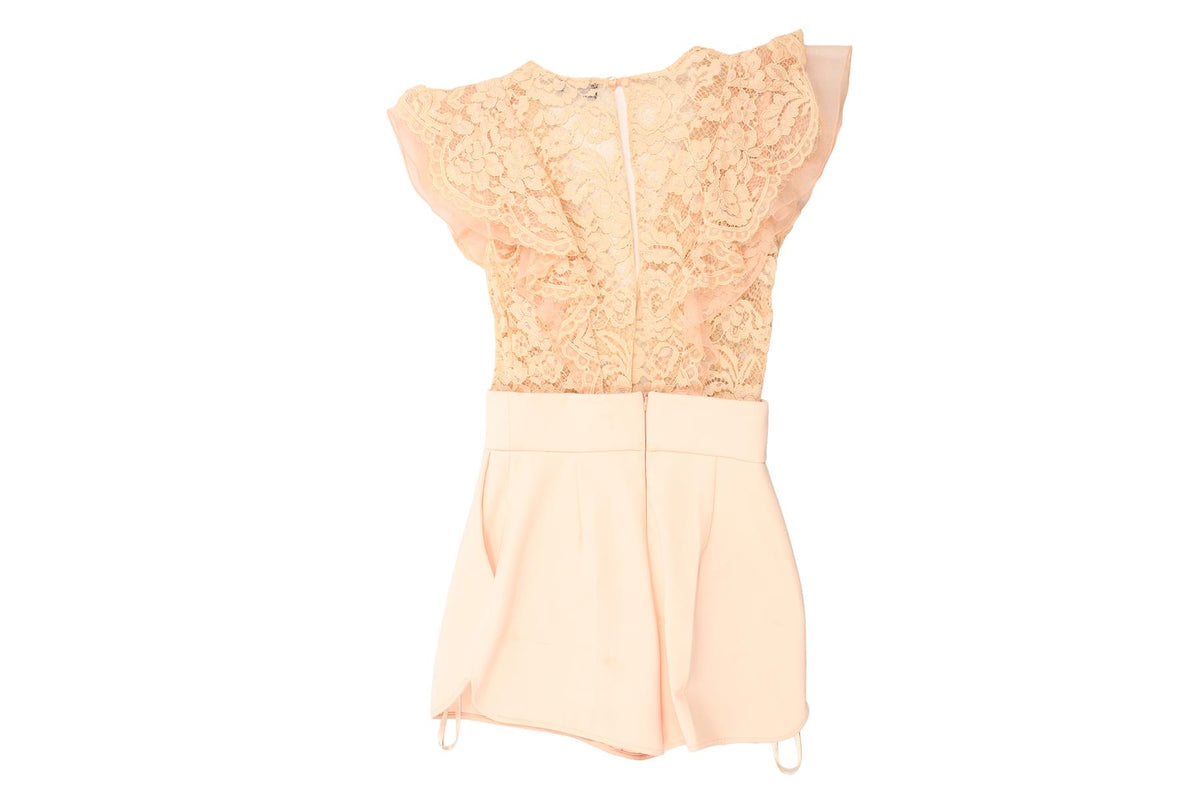 ELISABETTA FRANCHI PINK CREPE PLAYSUIT IT 40 UK 8