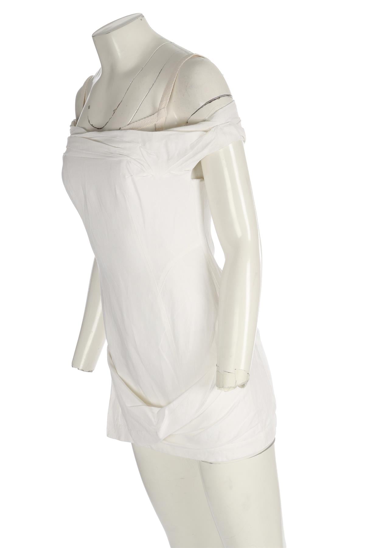 JACQUEMUS WHITE LINEN MINI DRESS FR 36 UK 8
