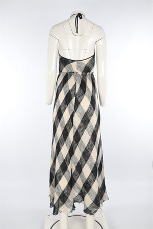 RAEY NAVY COTTON MAXI DRESS XXSMALL/XSMALL
