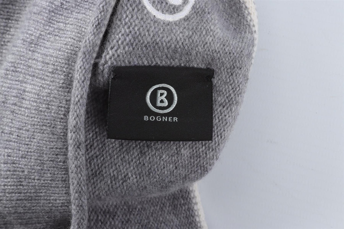 BOGNER GREY MEN'S CASHMERE BEANIE MEDIUM