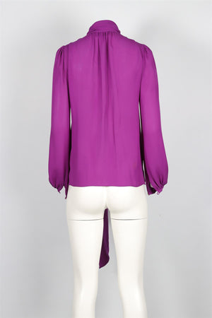 EMILIO PUCCI PURPLE SILK TOP IT 40 UK 8