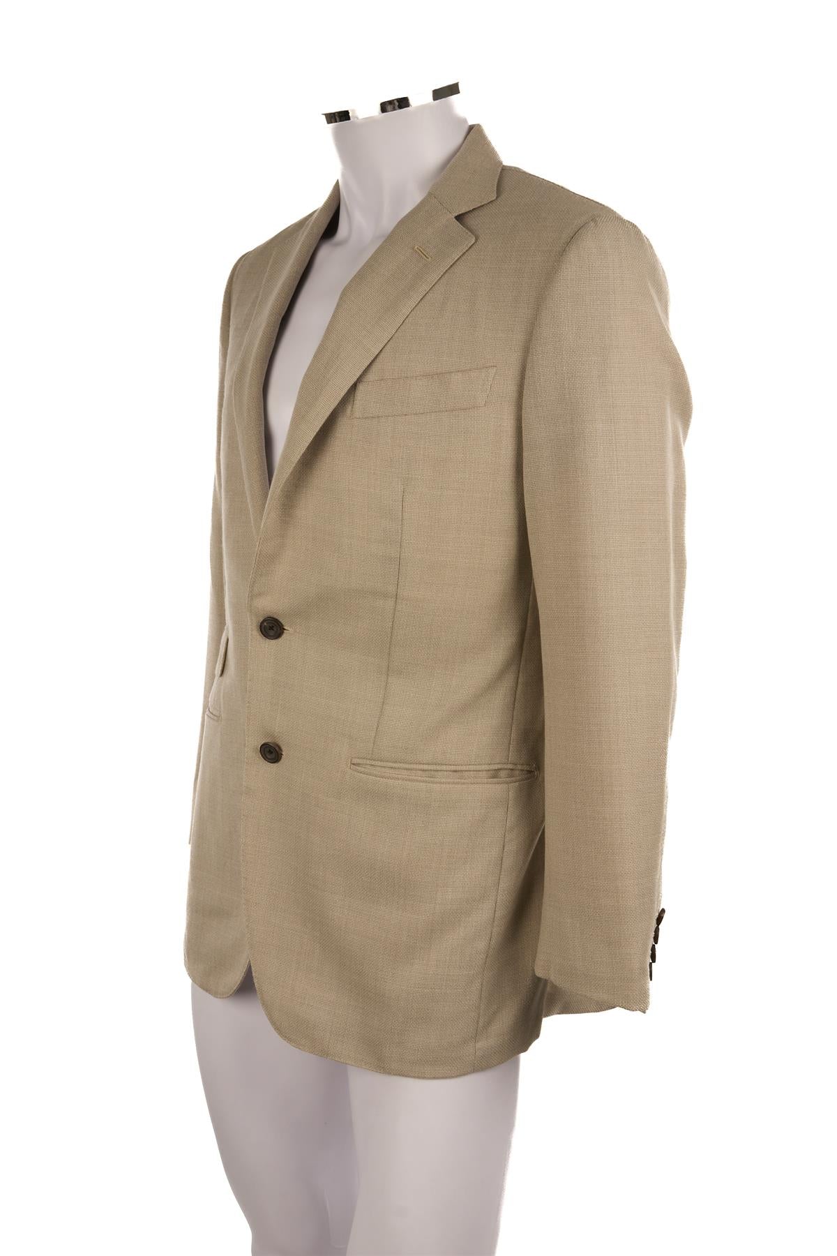 THOM SWEENEY BEIGE MEN'S WOOL BLAZER IT 50 UK/US 40 FR 50