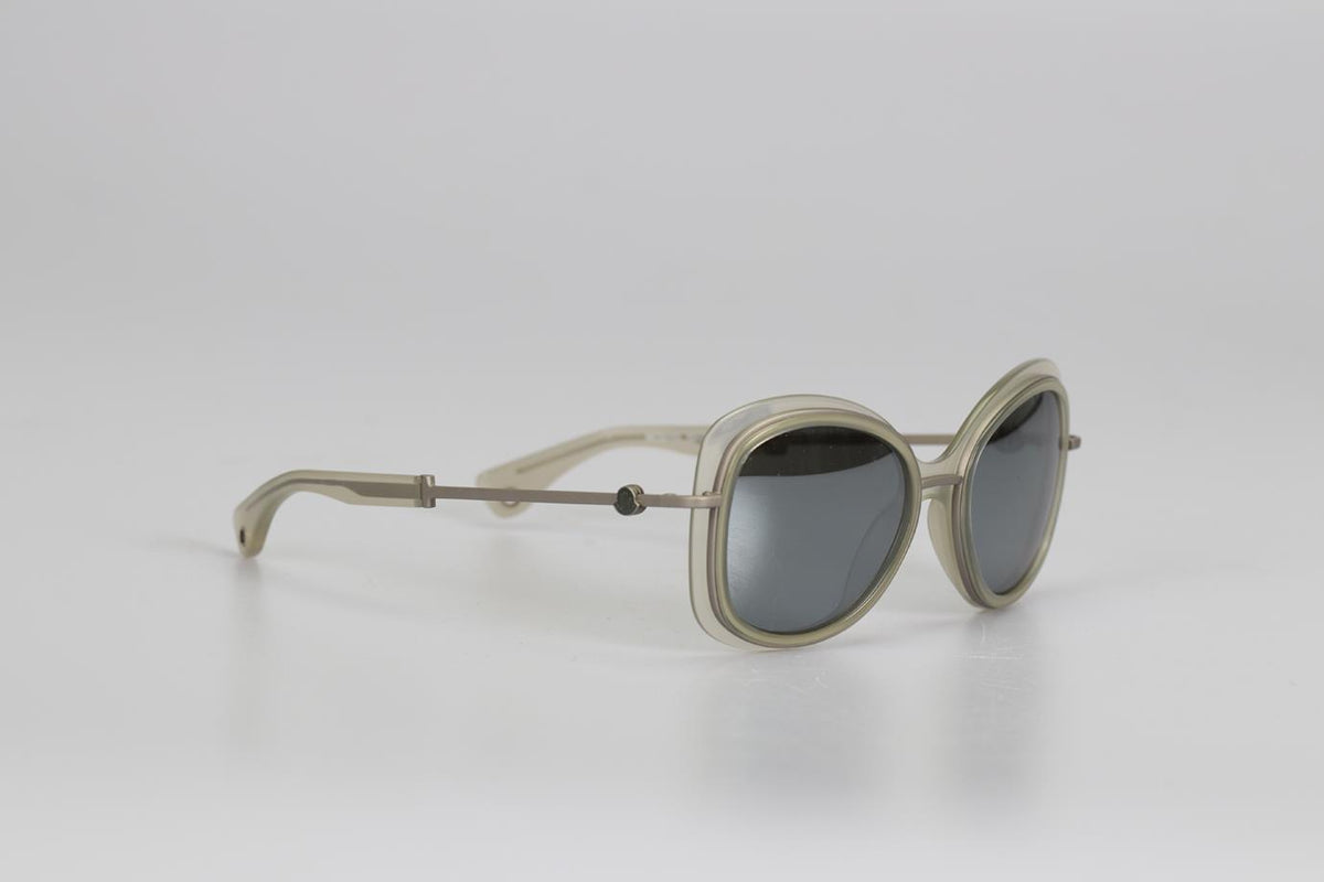 MONCLER SQUARE FRAME METAL SUNGLASSES