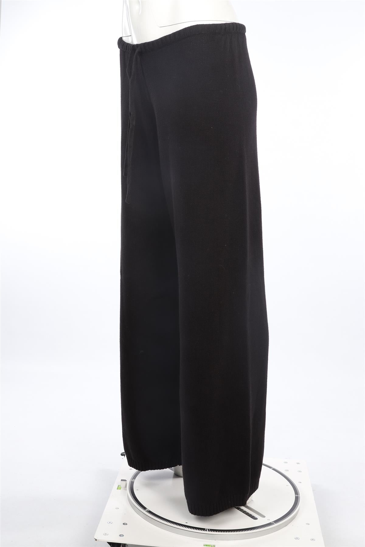 FRANKIES BIKINIS BLACK COTTON PANTS LARGE