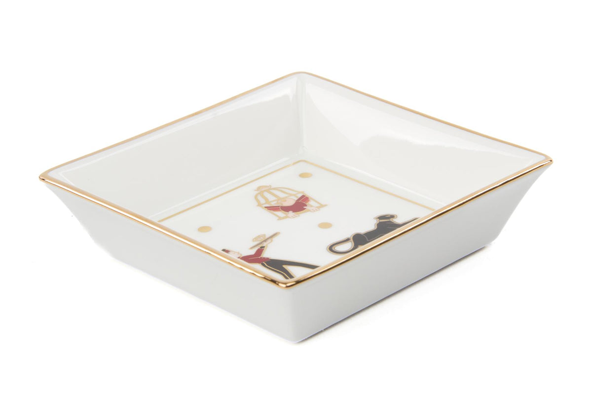 CARTIER WHITE DIABOLO DE CARTIER SET OF 4 TRINKET TRAYS