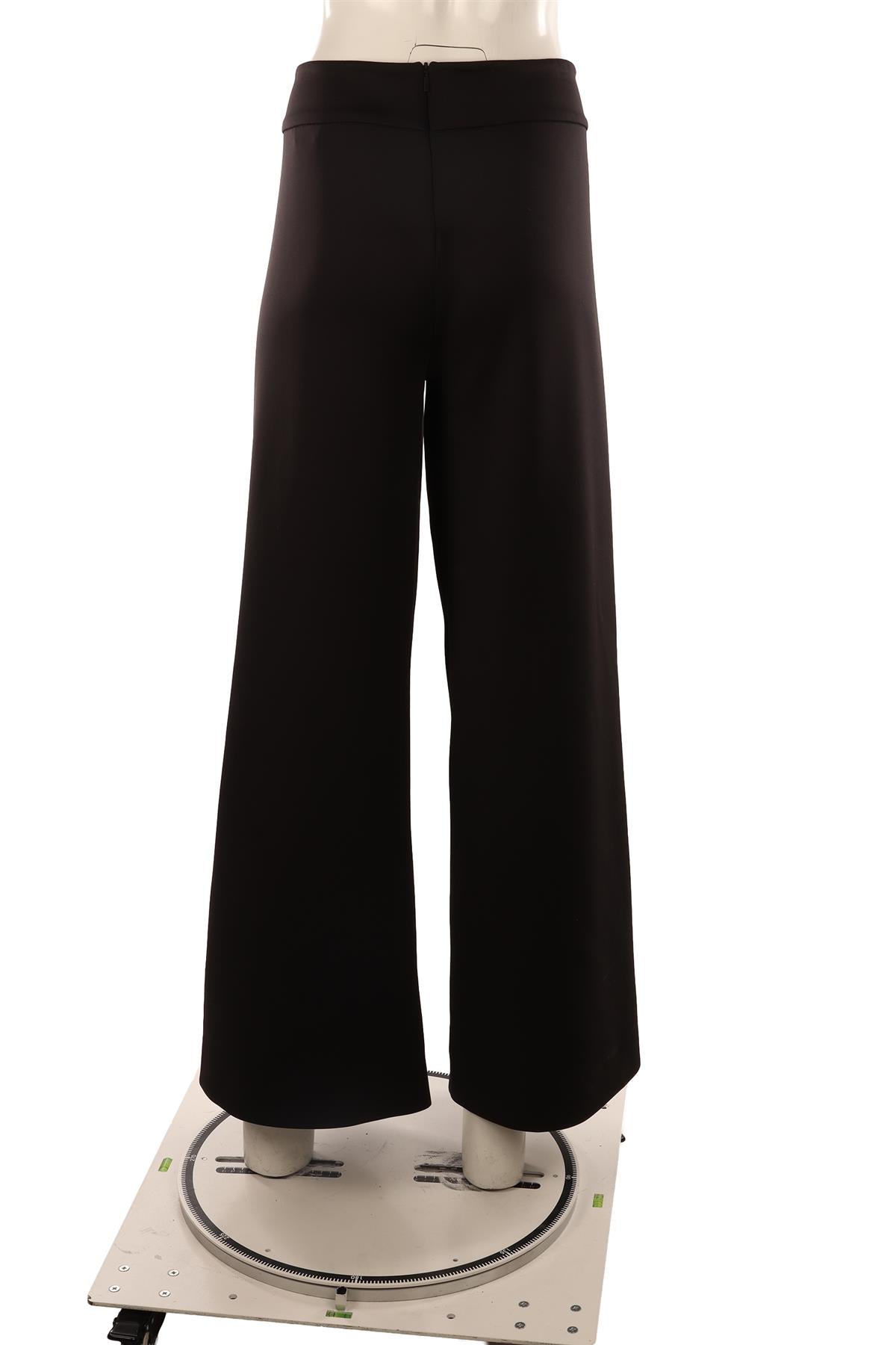 MAX MARA LEISURE BLACK SCUBA WIDE LEG PANTS UK 14