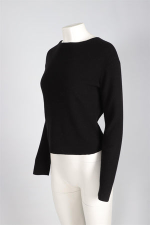 LORO PIANA BLACK CASHMERE SWEATER IT 42 UK 10