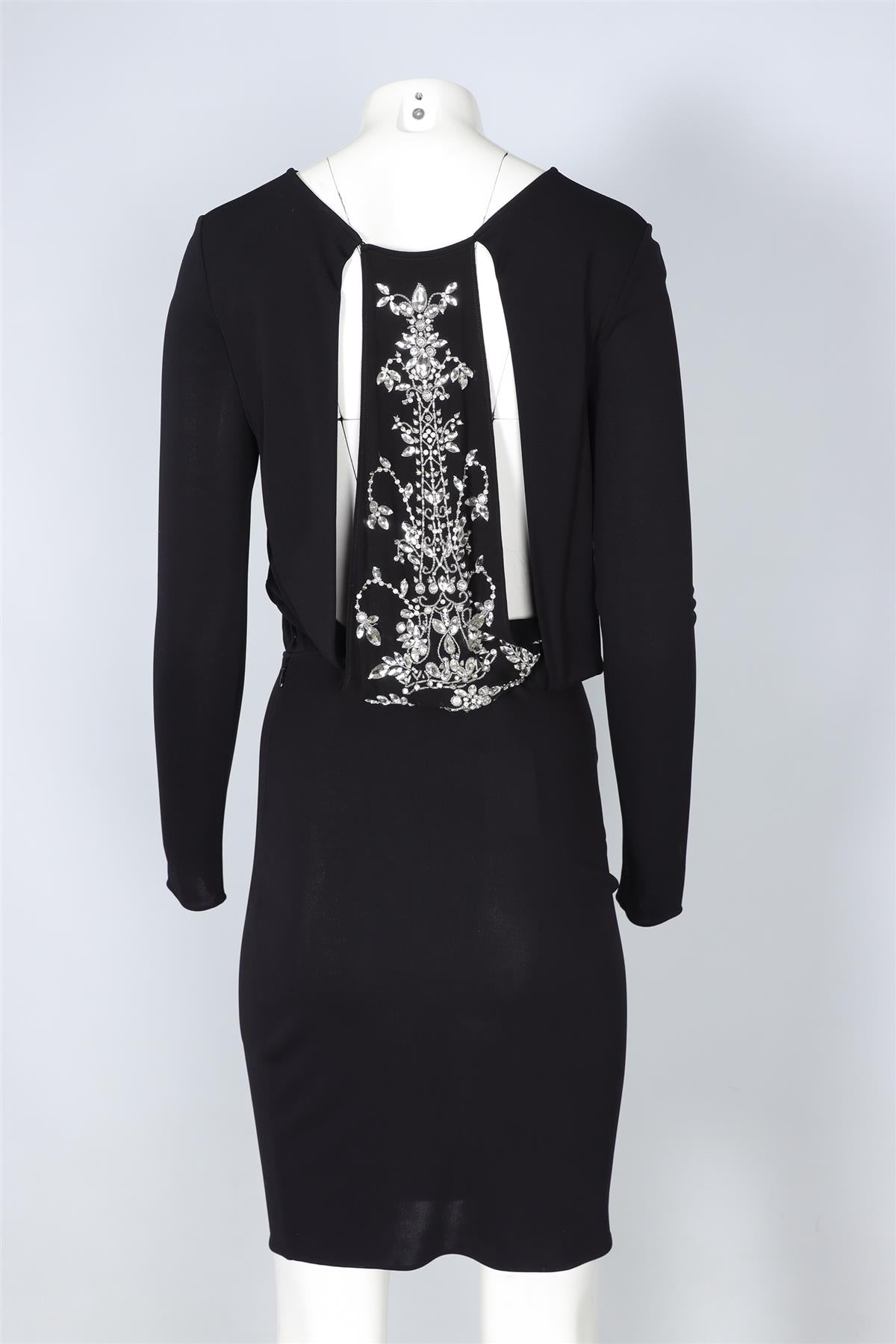 EMILIO PUCCI BLACK SILK MINI DRESS IT 40 UK 8