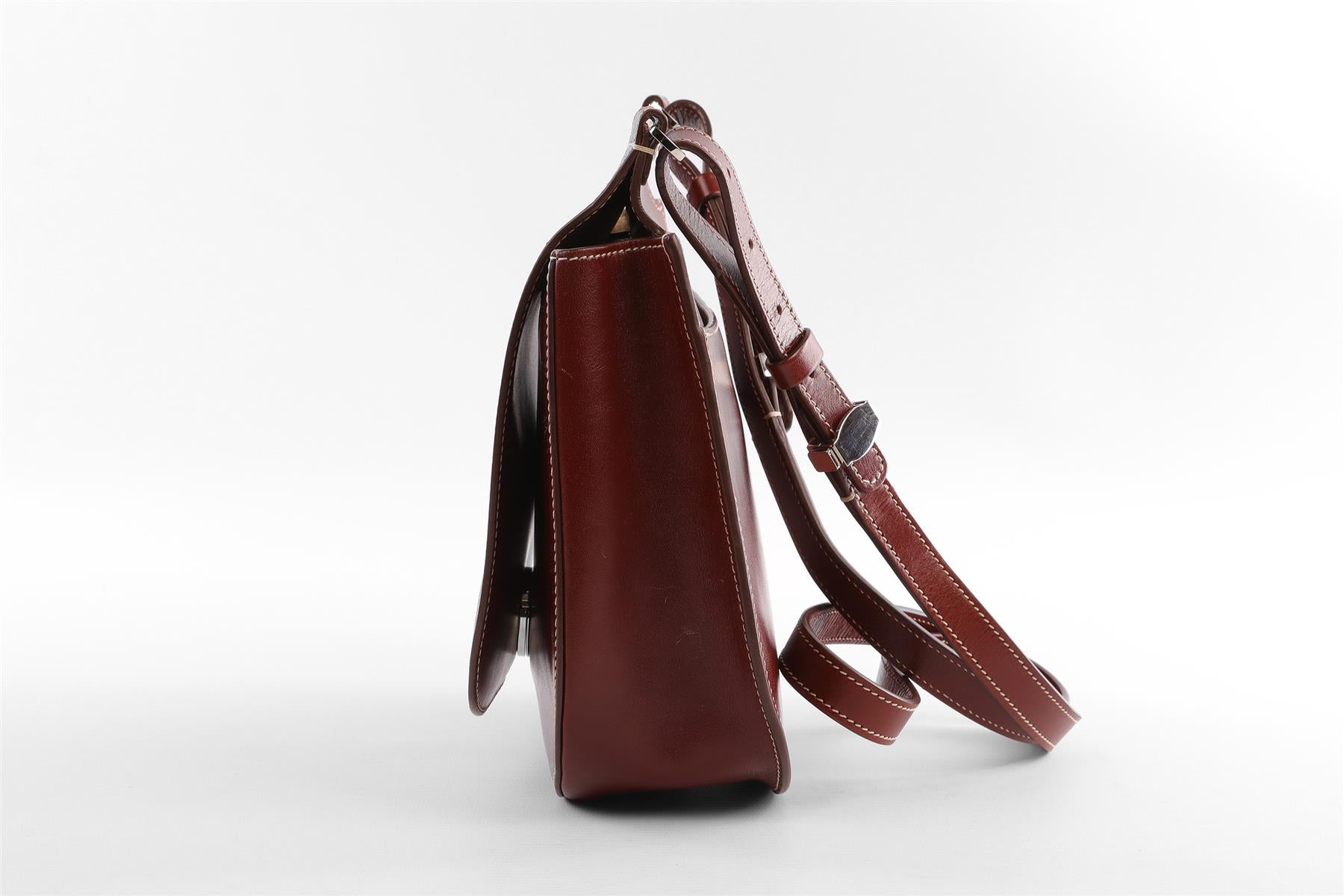 THE ROW BROWN HUNTING 9 LEATHER SHOULDER BAG