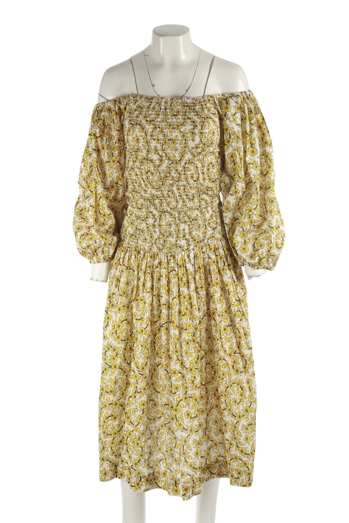 RHODE YELLOW COTTON MAXI DRESS SMALL