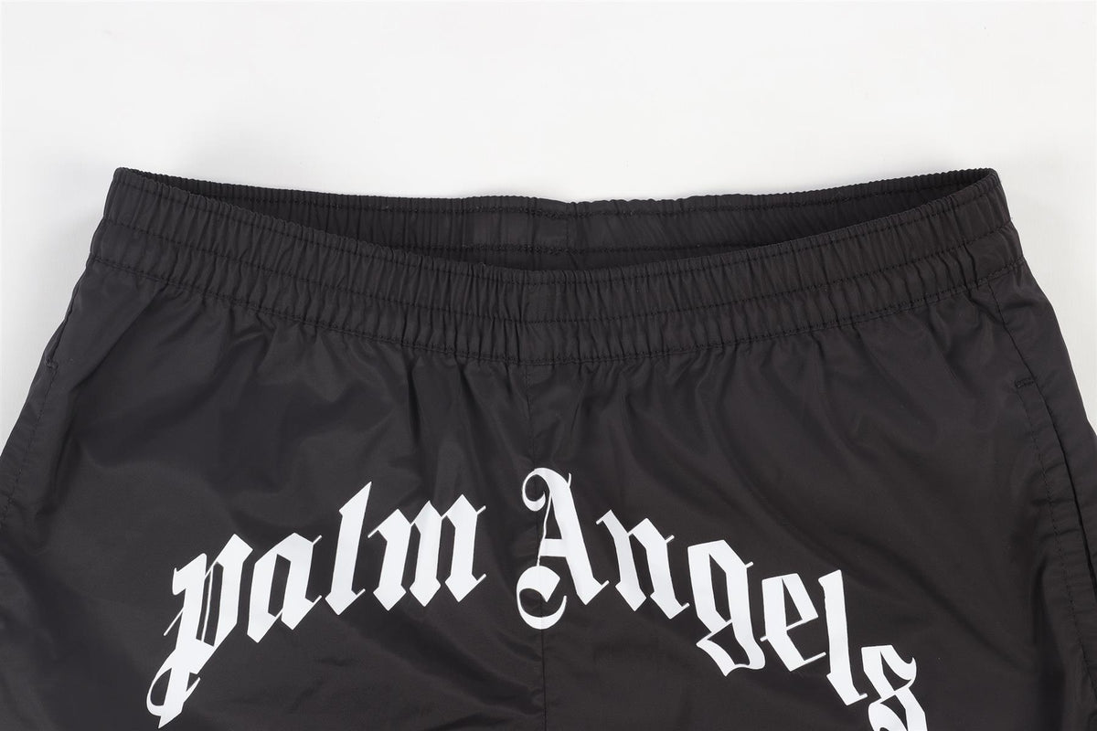 PALM ANGELS BLACK KIDS BOYS SWIM SHORTS 10 YEARS