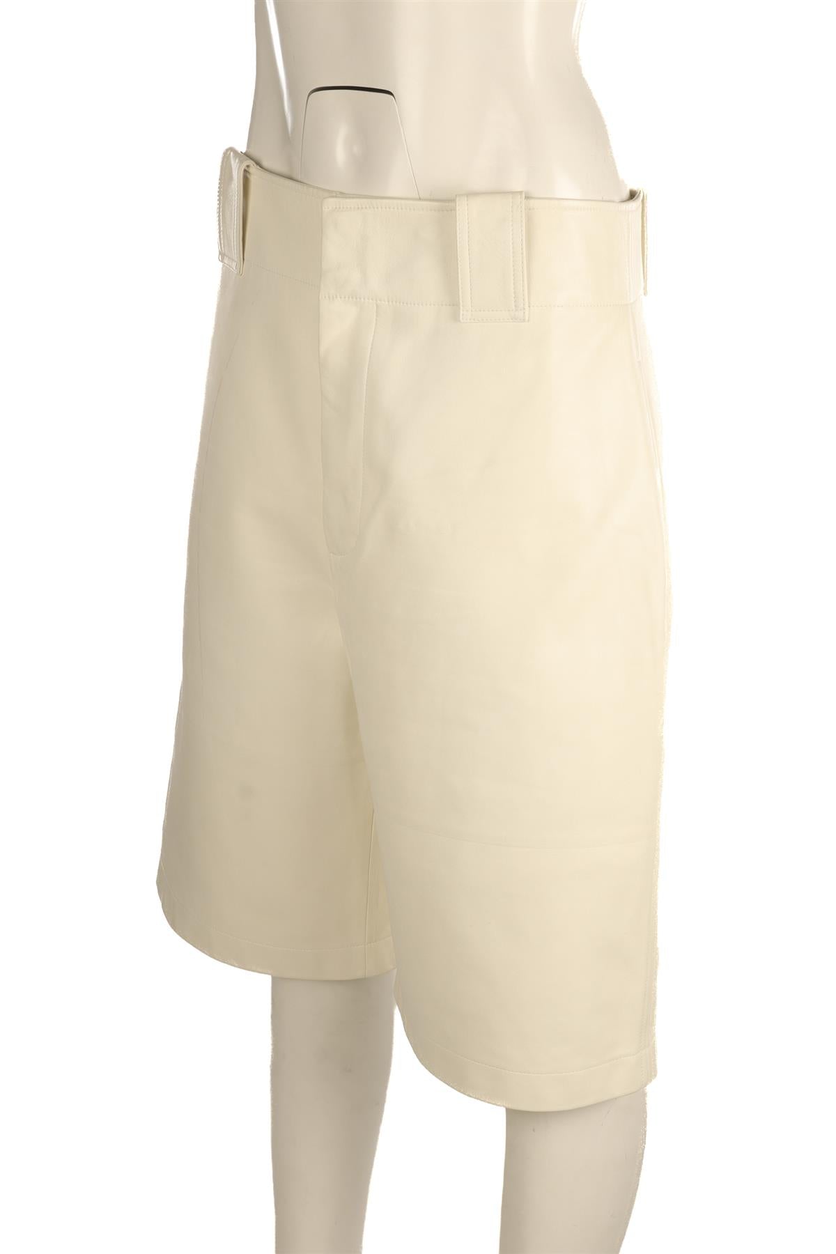 BOTTEGA VENETA IVORY LEATHER CULOTTES IT 40 UK 8