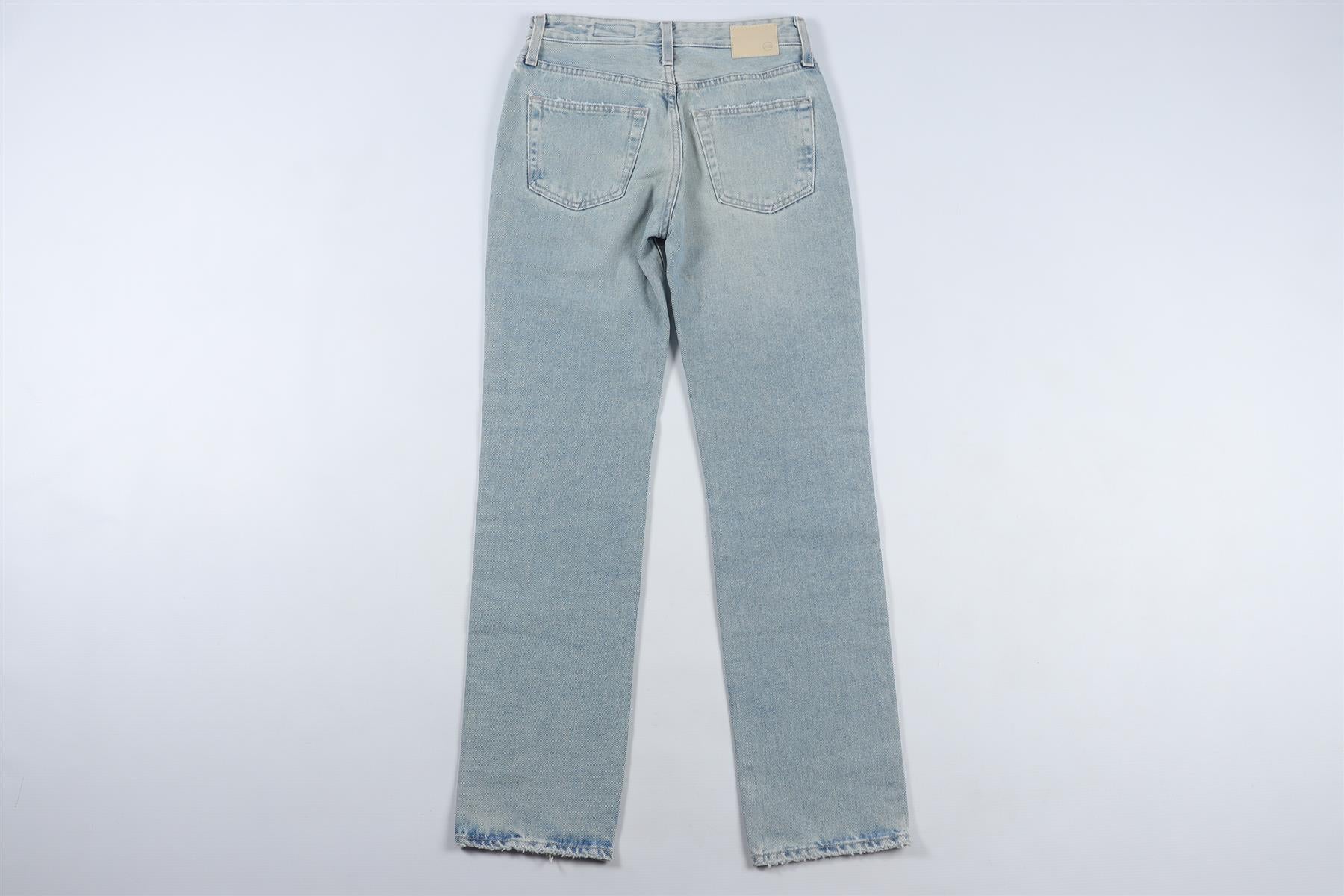 ADRIANO GOLDSCHMIED BLUE HIGH RISE STRAIGHT LEG JEANS W23 UK 4