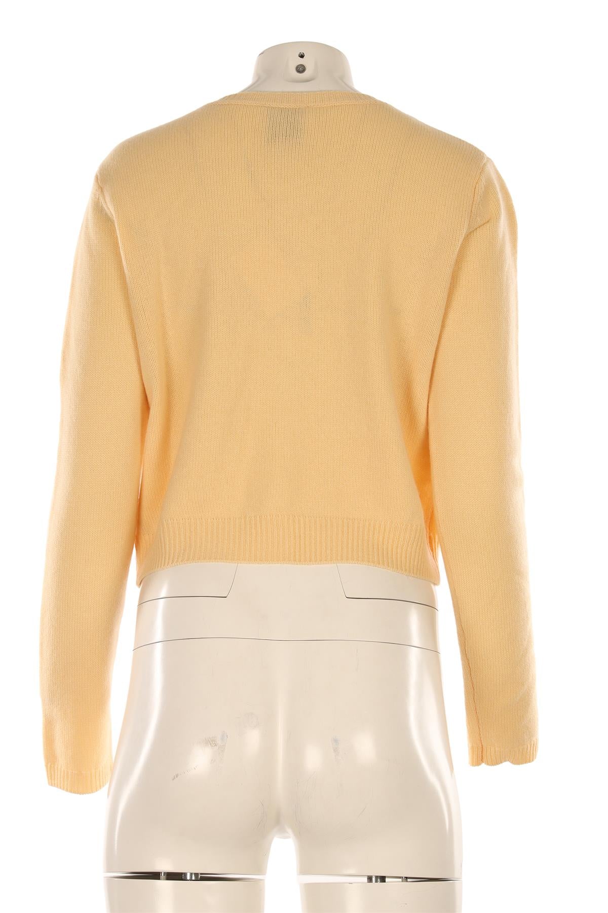 REFORMATION YELLOW CASHMERE CARDIGAN SMALL