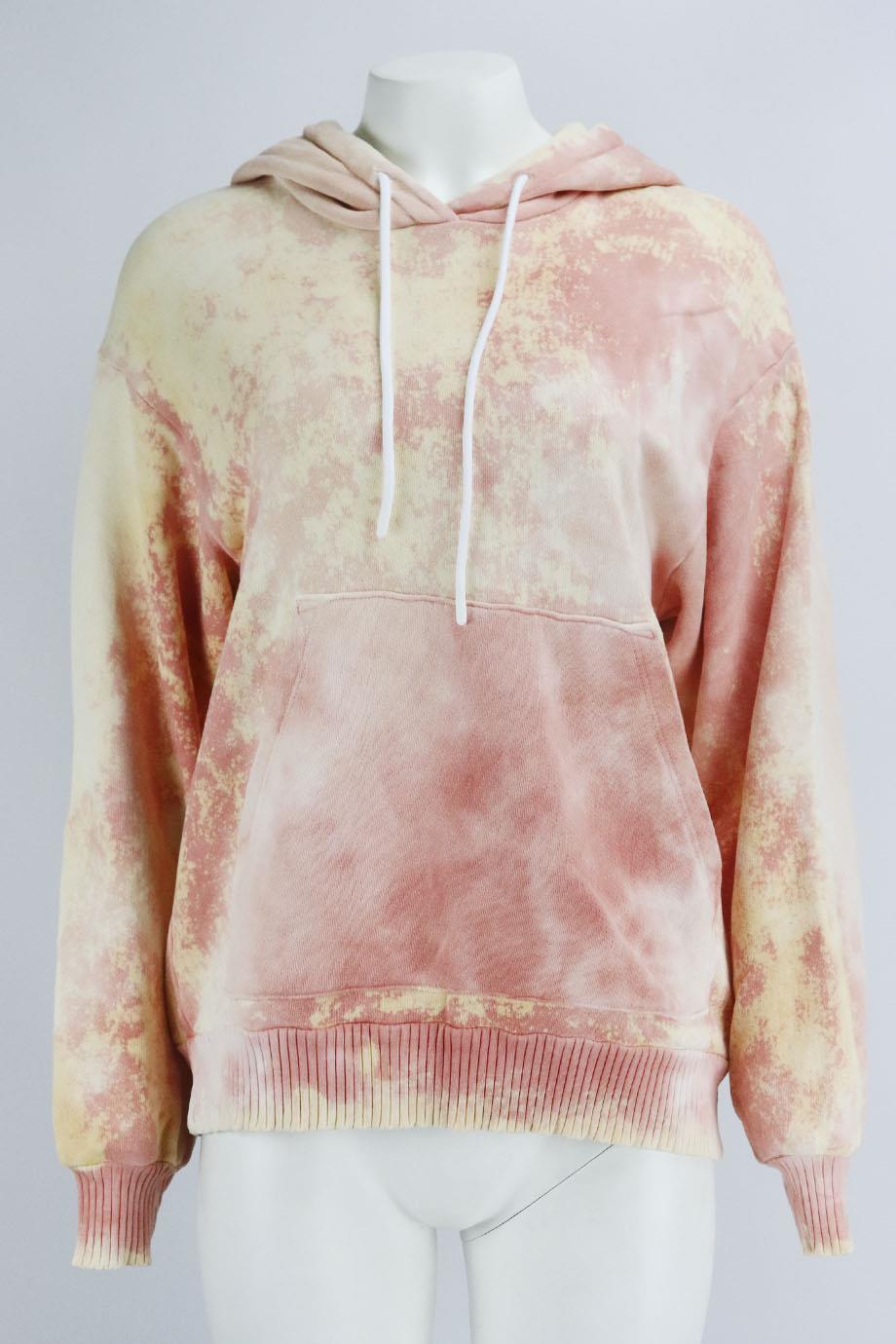 COTTON CITIZEN OVERSIZED TIE DYED COTTON JERSEY HOODIE SMALL