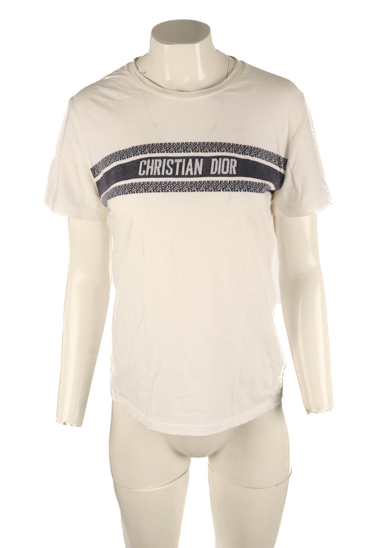 CHRISTIAN DIOR WHITE COTTON T-SHIRT LARGE