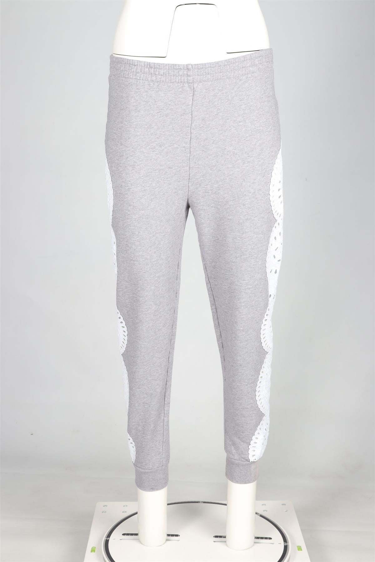 STELLA MCCARTNEY GREY COTTON TRACK PANTS IT 40 UK 8