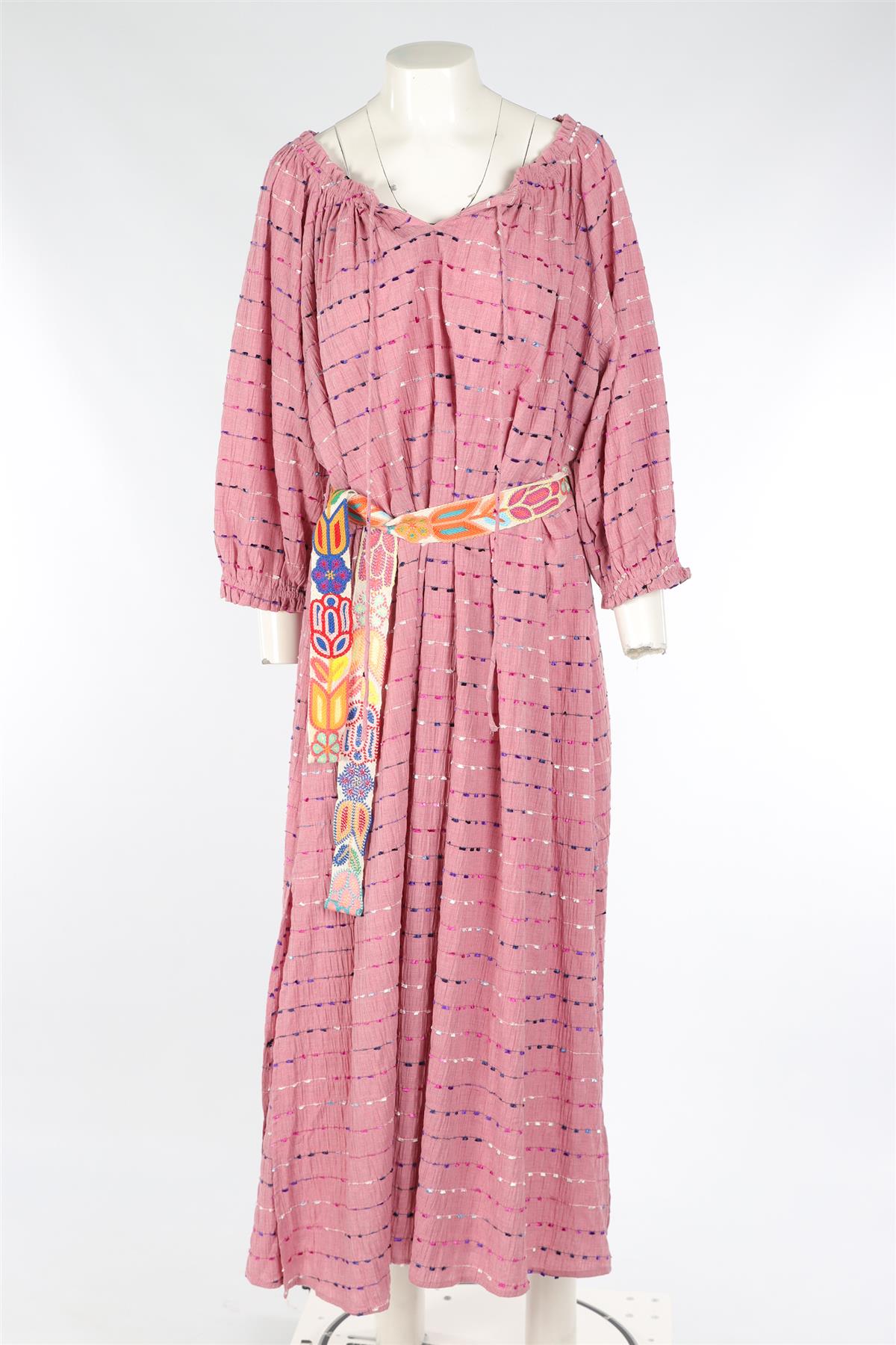 PINK COTTON MAXI DRESS