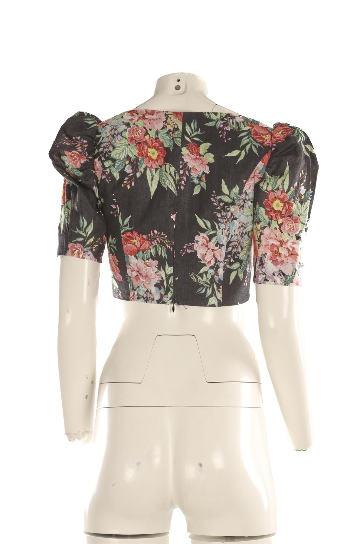 ZIMMERMANN MULTI LINEN TOP UK 8