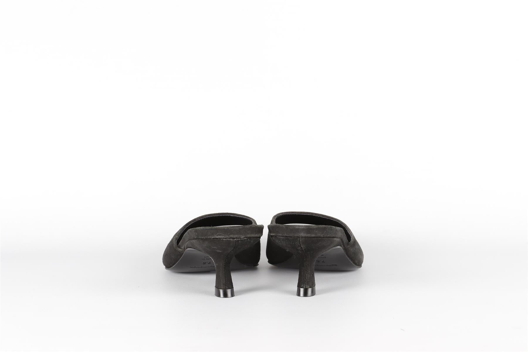 REFORMATION BLACK SUEDE MULES EU 37.5 UK 4.5 US 7.5