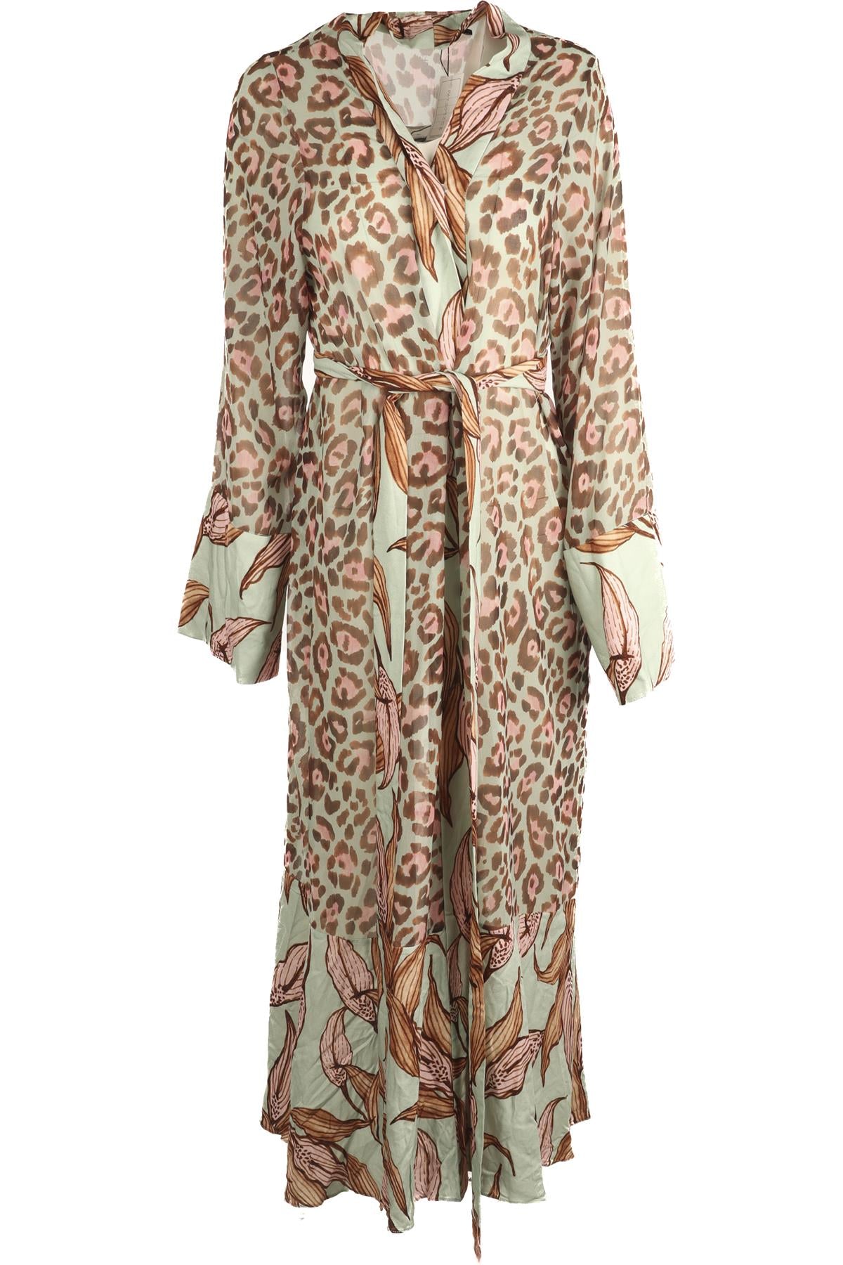 PATBO MULTI SATIN MAXI DRESS SMALL