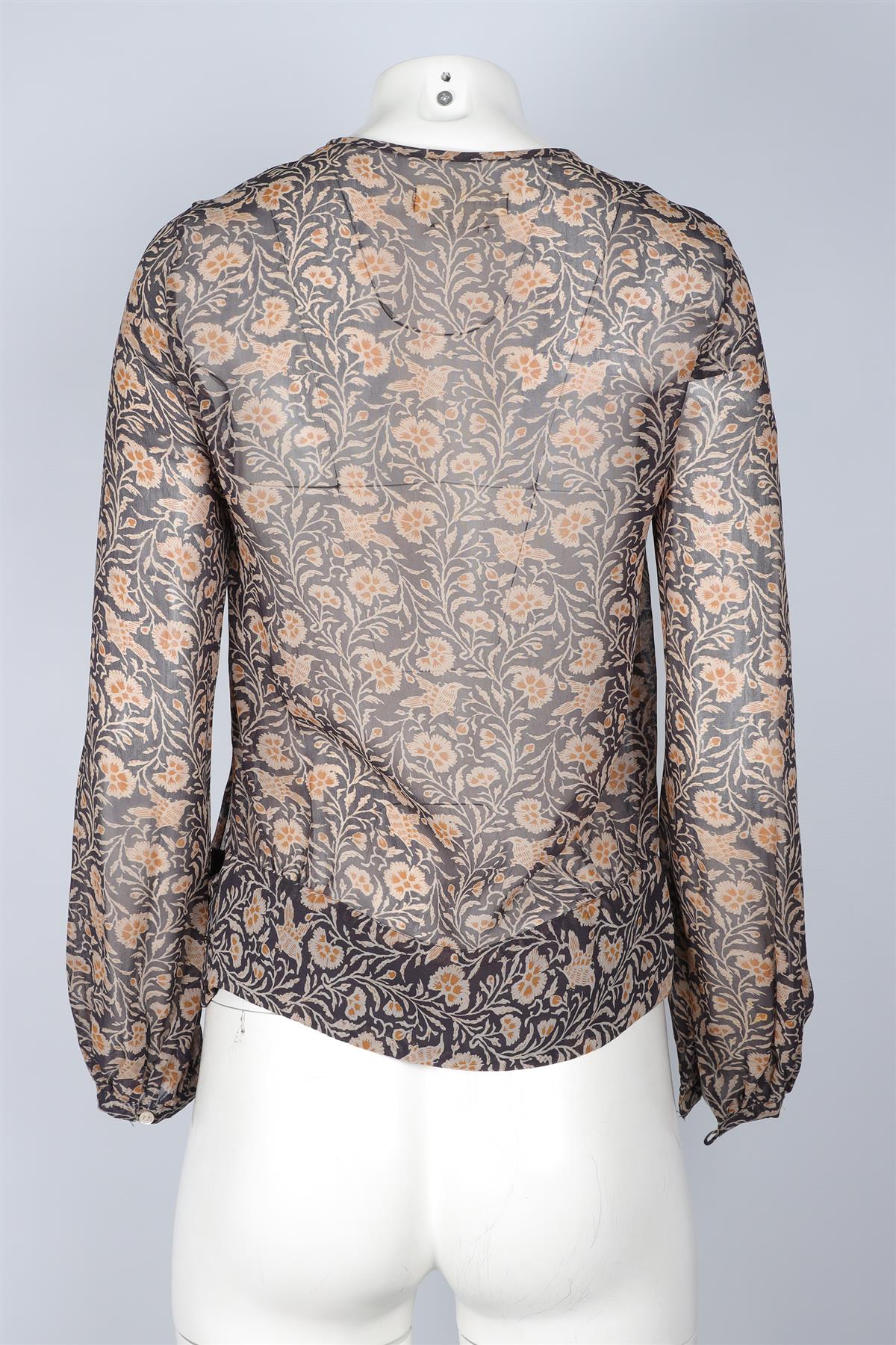 ISABEL MARANT ETOILE BROWN PATTERN VISOCSE SHIRT FR 34 UK 6