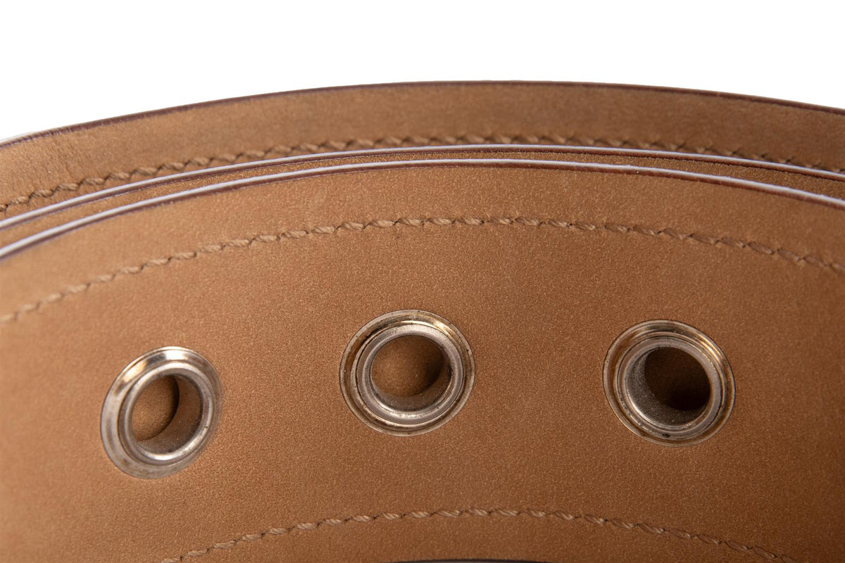 PRADA BRONZE LEATHER BELT 90CM