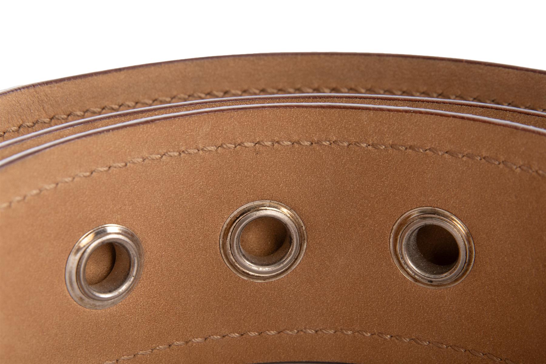 PRADA BRONZE LEATHER BELT 90CM